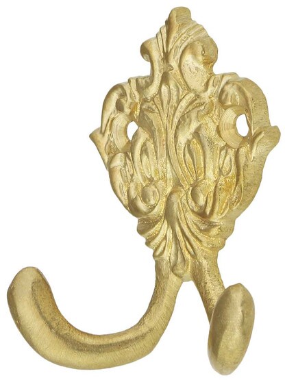 Ashville Solid-Brass Double Hook in Polished Brass.